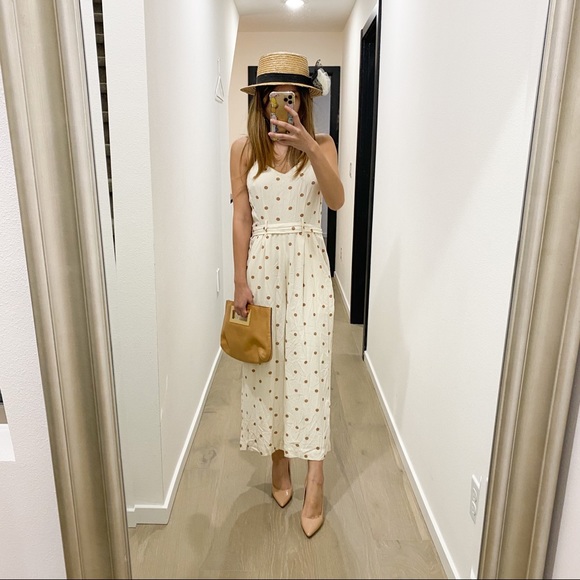 NWT American Eagle Jumpsuit Polkadot Boho 2 - Picture 1 of 8